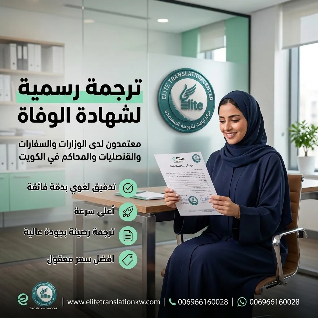 ترجمة رسمية لشهادة الوفاة في الكويت ترجمة رسمية لشهادة الوفاة في الكويت
